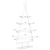 vidaXL Arbre de No&euml;l en m&eacute;tal avec support KUOPIO 140 cm Acier Blanc