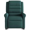 vidaXL Fauteuil inclinable &eacute;lectrique vert fonc&eacute; tissu