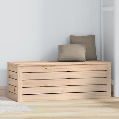 vidaXL Boîte de rangement 89x36,5x33 cm Bois massif de pin