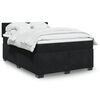 vidaXL Sommier &agrave; lattes de lit avec matelas Noir 140x190 cm Velours