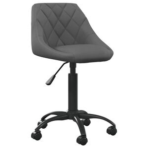 vidaXL Chaise de bureau Gris fonc&eacute; Velours