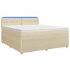 vidaXL Lit boxspring avec matelas Cr&egrave;me 140 x 200 cm Tissu