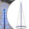 vidaXL Sapin de No&euml;l &agrave; LED 200 LED bleu 180 cm