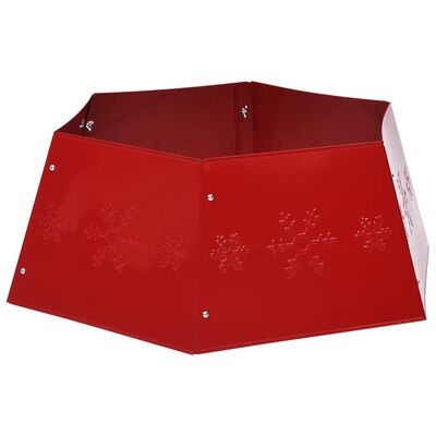 vidaXL Jupe de sapin de Noël Rouge Ø68x25 cm