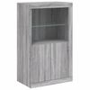 vidaXL Armoire lat&eacute;rale et lumi&egrave;res LED sonoma gris bois d'ing&eacute;nierie