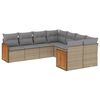 vidaXL Salon de jardin avec coussins 8 pcs beige r&eacute;sine tress&eacute;e