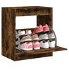 vidaXL Armoire &agrave; chaussures ch&ecirc;ne fum&eacute; 60x42x69 cm bois d'ing&eacute;nierie