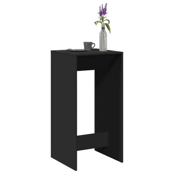 vidaXL Table de bar noir 51x50x103,5 cm bois d'ing&eacute;nierie