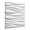 Panneaux muraux 2 pc 50 x 50 cm Blanc Fibre V&eacute;g&eacute;tale Naturelle Moul&eacute;e