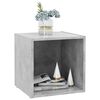 vidaXL Meubles TV 2 pcs gris béton 37x35x37 cm bois d’ingénierie