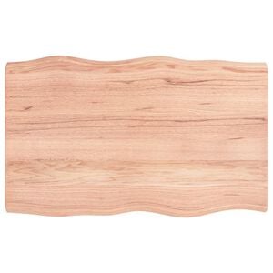 vidaXL Dessus de table bois massif trait&eacute; bordure assortie