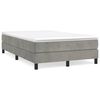 vidaXL Sommier &agrave; lattes de lit et matelas gris clair 120x190cm velours