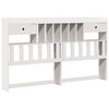 vidaXL Lit biblioth&egrave;que sans matelas blanc 180x200 cm bois pin massif