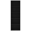 vidaXL Bibliothèque à 5 niveaux Noir 60x30x189 cm Bois d'ingénierie