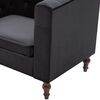 vidaXL Fauteuil noir velours