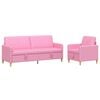 vidaXL Canap&eacute; avec rangement 2 pc Rose Polyester