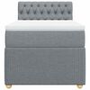 vidaXL Sommier &agrave; lattes de lit avec matelas Gris clair 90x200 cm Tissu