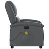 vidaXL Fauteuil de massage inclinable électrique gris similicuir