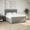 vidaXL Sommier &agrave; lattes de lit avec matelas Gris clair 180x200cm Tissu
