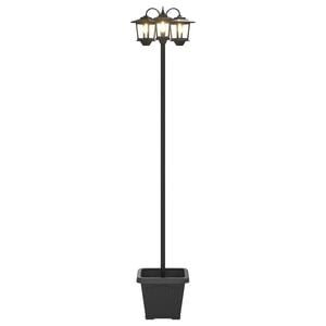 vidaXL Lampadaire 3 brins avec jardini&egrave;re Noir 32 x 32 x 188 cm