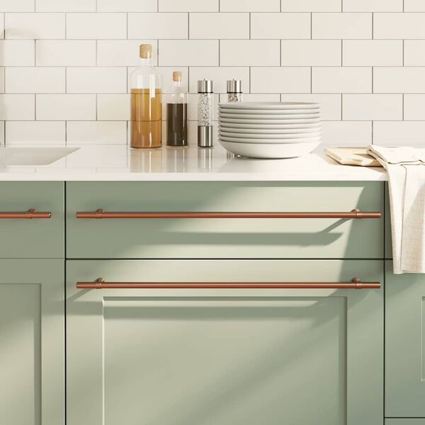 vidaXL Poign&eacute;es d'armoire 5 pcs bronze 480 mm acier inoxydable