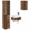 vidaXL Ensemble de mobilier de salle de bain 3 pc Bois ancien
