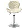 vidaXL Chaise pivotante de salle &agrave; manger Cr&egrave;me Velours