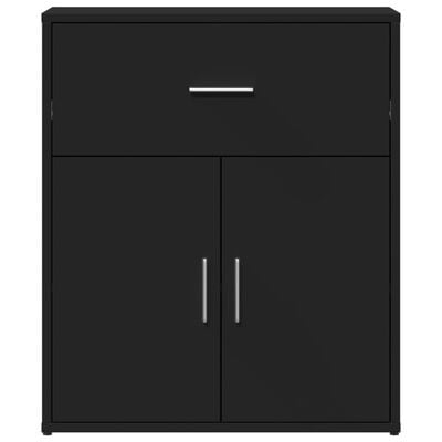 vidaXL Buffet noir 60x31x70 cm bois d'ingénierie