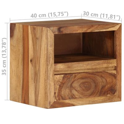vidaXL Table de chevet Bois massif de Sesham 40 x 30 x 35 cm