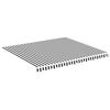 vidaXL Tissu de remplacement pour auvent Anthracite et blanc 4x3,5 m