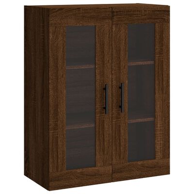 vidaXL Buffet haut Chêne marron 69,5x34x180 cm Bois d'ingénierie