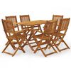 vidaXL Ensemble &agrave; manger de jardin pliable 7 pcs bois d'acacia solide
