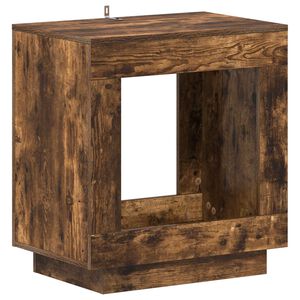 vidaXL Table d'appoint Ch&ecirc;ne fum&eacute; 60 x 40 x 65 cm Bois d'ing&eacute;nierie