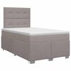 vidaXL Lit boxspring avec matelas Taupe 120 x 200 cm Tissu