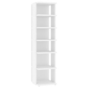 vidaXL Armoire &agrave; chaussures Blanc 27,5x27x102 cm Bois d'ing&eacute;nierie
