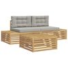 vidaXL 4 pc Ensemble de canap&eacute;s d'ext&eacute;rieur Polyester Blanc