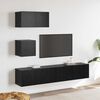 vidaXL Ensemble meuble TV 3 pcs Ch&ecirc;ne noir Bois d'ing&eacute;nierie