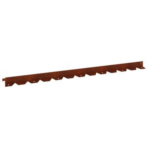 vidaXL Bordure de Pelouse 30 pcs 102 x 4 x 4 cm Acier Rouill&eacute;