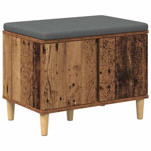 vidaXL Banc d'entr&eacute;e avec coussin Bois ancien 60 x 38 x 46 cm