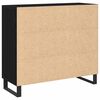 vidaXL Buffet Chêne noir 90 x 34 x 80 cm Bois d'ingénierie