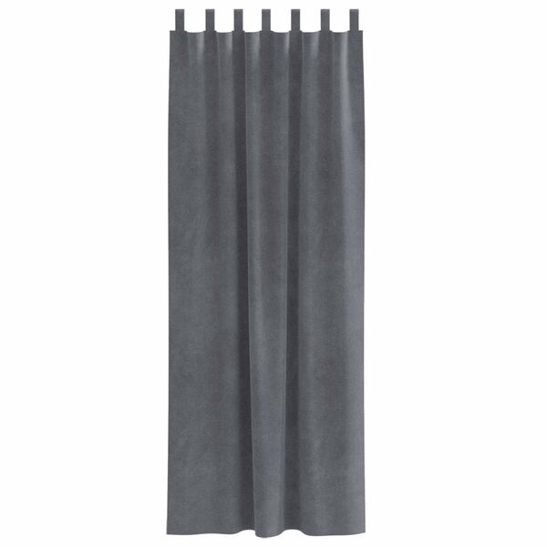 vidaXL Rideaux occultants 2 pcs Gris clair 140 x 225 cm Velours