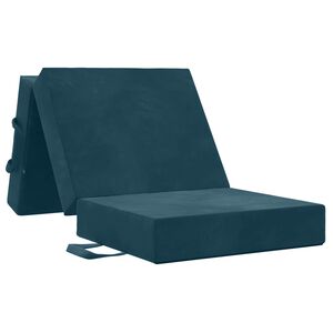 vidaXL Canap&eacute;-lit pliable 75 x 67 x 45 cm Bleu