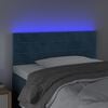 vidaXL T&ecirc;te de lit &agrave; LED Bleu fonc&eacute; 100x5x78/88 cm Velours