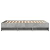 vidaXL Cadre de lit sans matelas gris b&eacute;ton 140x190 cm bois ing&eacute;nierie