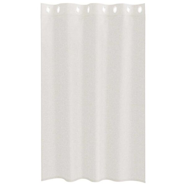 vidaXL Rideau en Voile 2 pcs Cr&egrave;me 175 x 140 cm Polyester