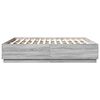 vidaXL Cadre de lit sans matelas sonoma gris 200x200 cm
