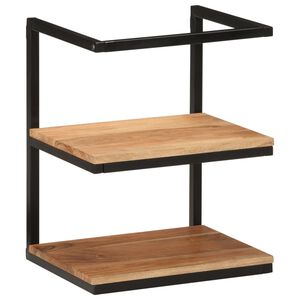vidaXL &Eacute;tag&egrave;re murale 40x30x50 cm bois massif d'acacia et fer