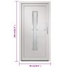 vidaXL Porte d'entr&eacute;e Blanc 98x208 cm PVC