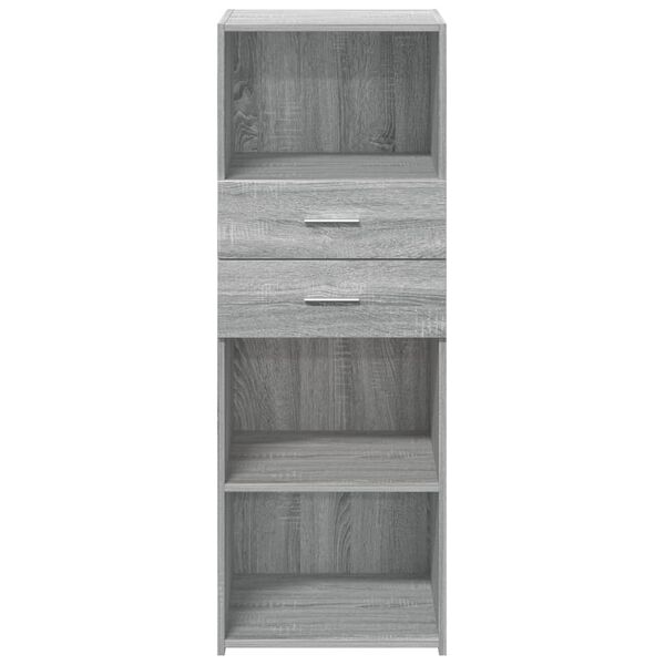 vidaXL Buffet haut sonoma gris 45x42,5x124 cm bois d'ing&eacute;nierie