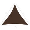 vidaXL Voile de parasol tissu oxford triangulaire 3x3x3 m marron